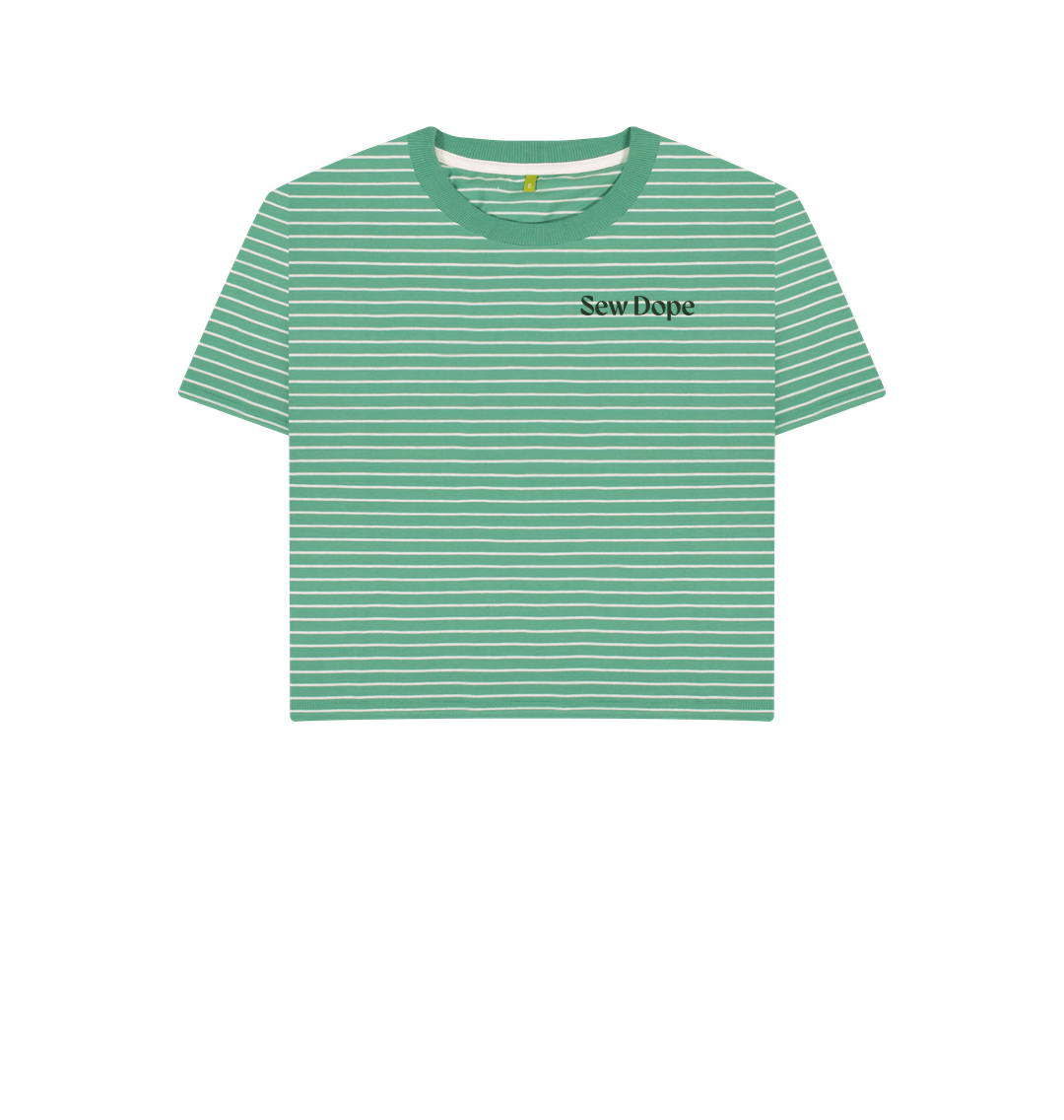 Green Stripes Classic Coastal Striped Organic Cotton Tee