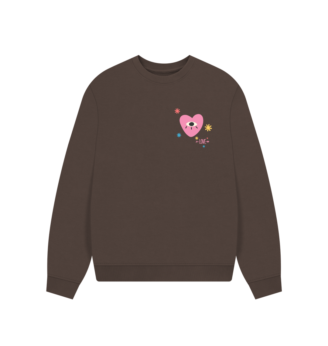 Chocolate Printed Sweater Front