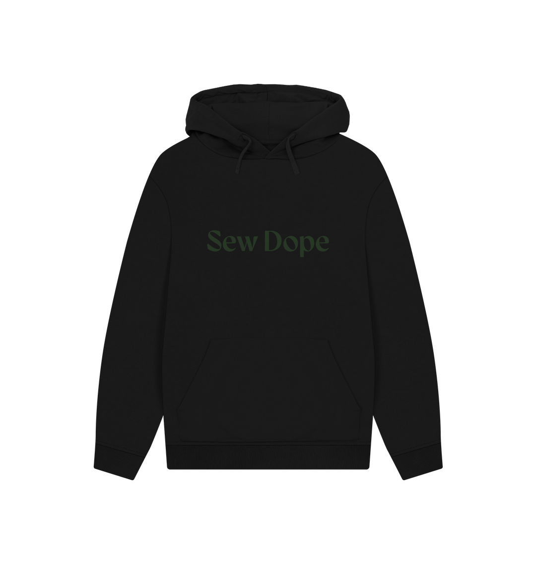 Black Printed Hoody Front