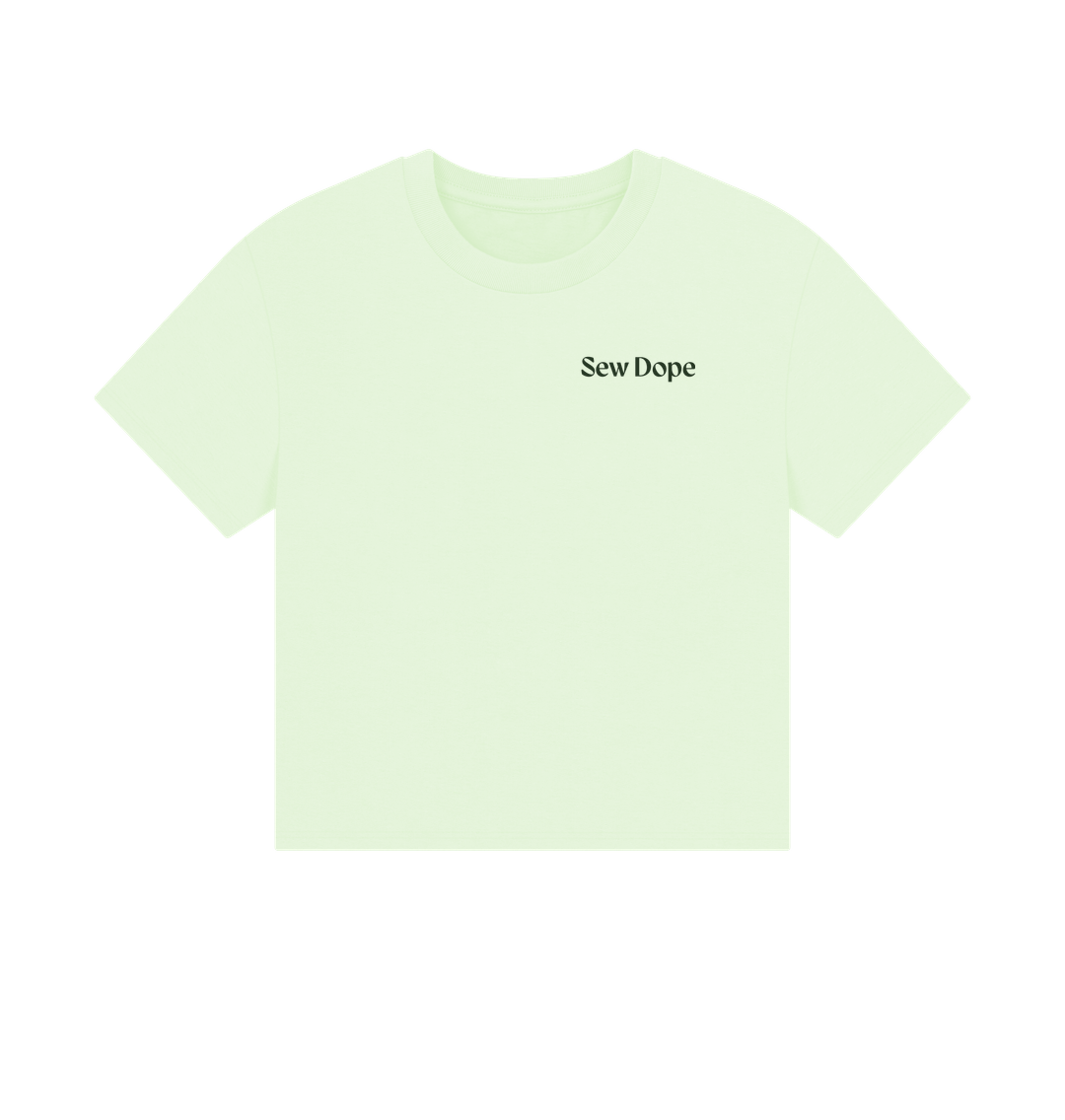 Pastel Green Essential Organic Cotton Boxy Tee