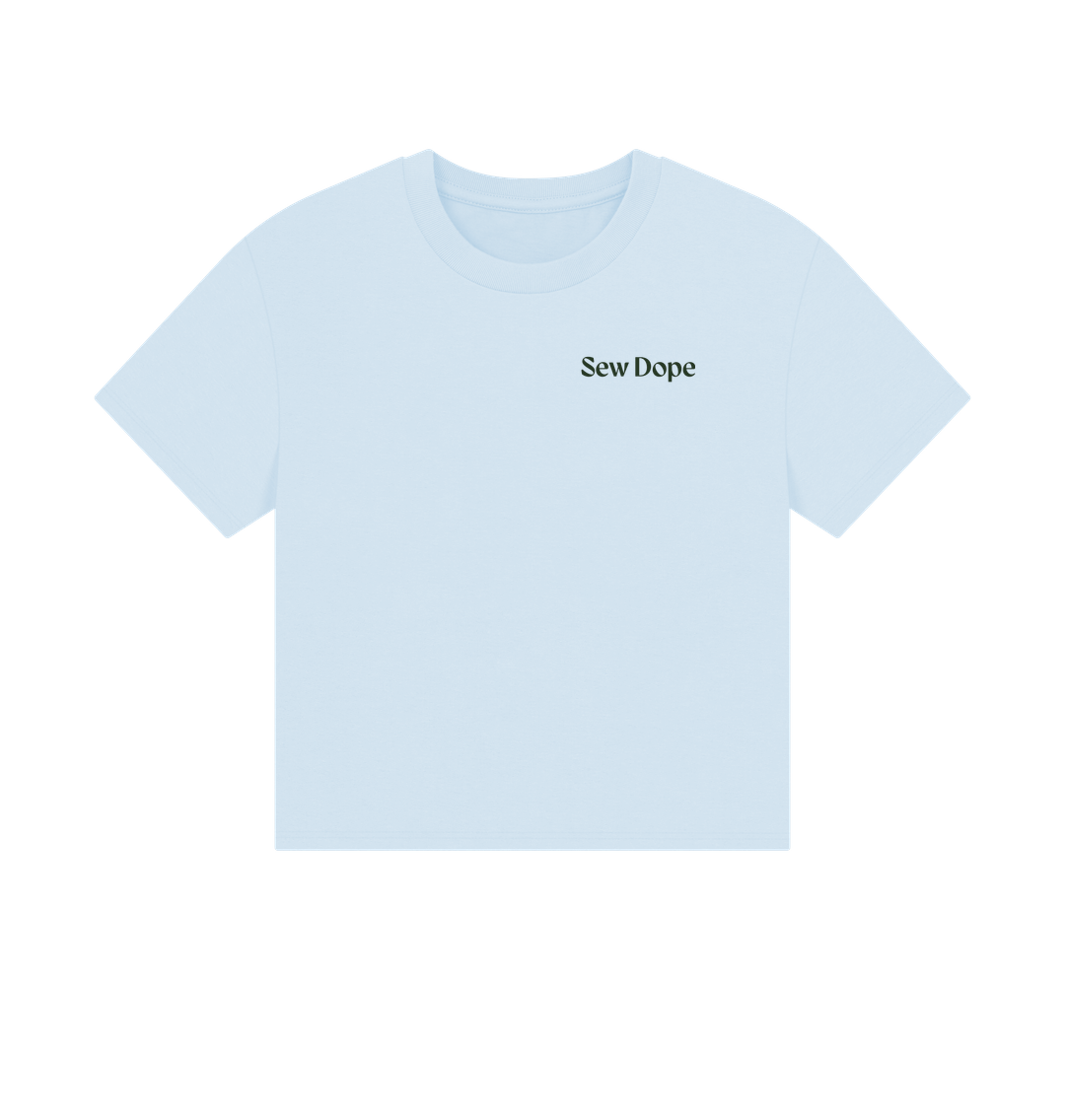Sky Blue Essential Organic Cotton Boxy Tee