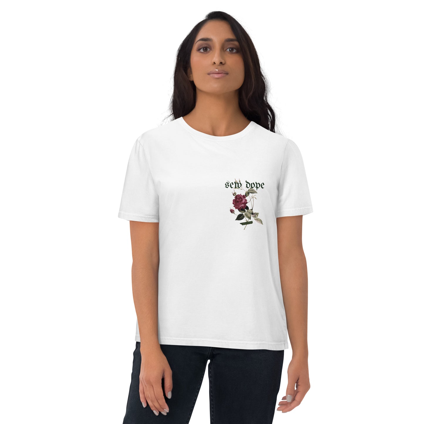 Sew Dope Oversized Rose Graphic Tee